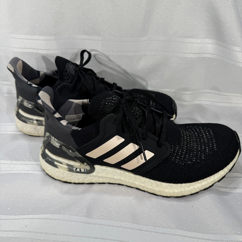 Adidas Ultraboost 20 Running Shoes Womens Size 9.5 Black White